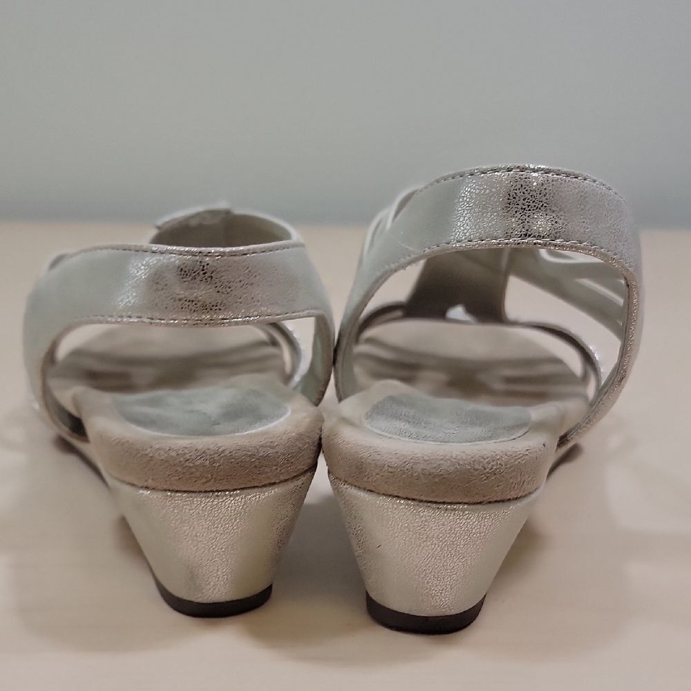 Kelly & Katie Valka Silver Rhinestone Strappy Gladiator Sandal - Picture 5 of 12